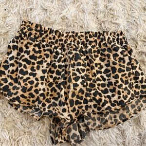 Aerie High Waist Leopard Print Shorts